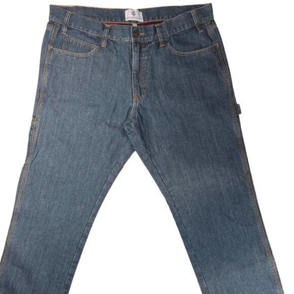 IG INSULATED GEAR Relaxed Fit Carpenter Jeans 38x32 Buffalo Plaid Flannel-Lined‎ - Picture 3 of 16